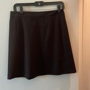 ASOS black mini skirt back 1/4 zip close size 8